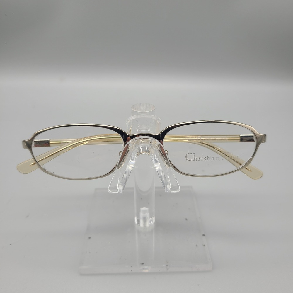 Christian Dior CD 3592 43V Silver Gold Oval Eyeglass Frames Austria 135mm